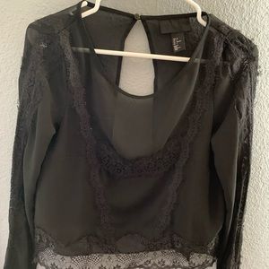 Sheer with lace blouse